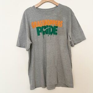 Nike Grasshoppers Pride‎ Tee Mens Size 2XL Gray Short Sleeve Standard Fit